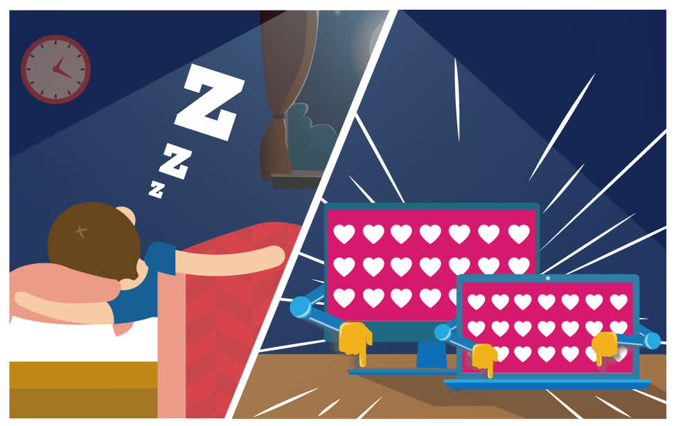 夜深，你就寢了，所有電腦都不睡覺持續幫你按讚